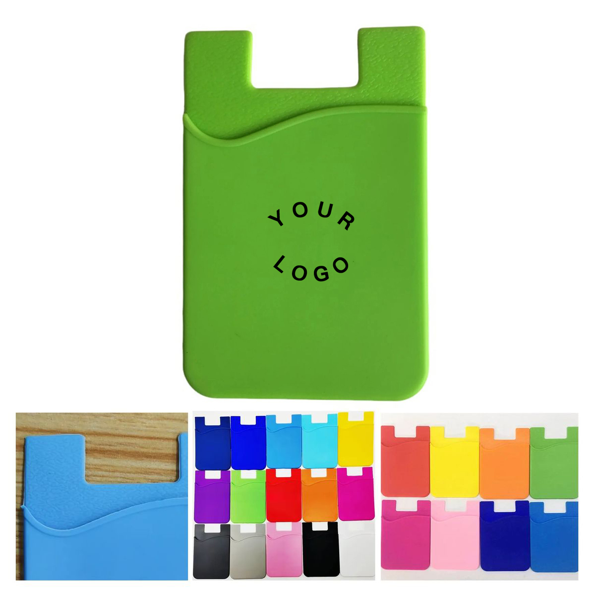 Silicone Adhesive Cell Phone Card Wallet 16
