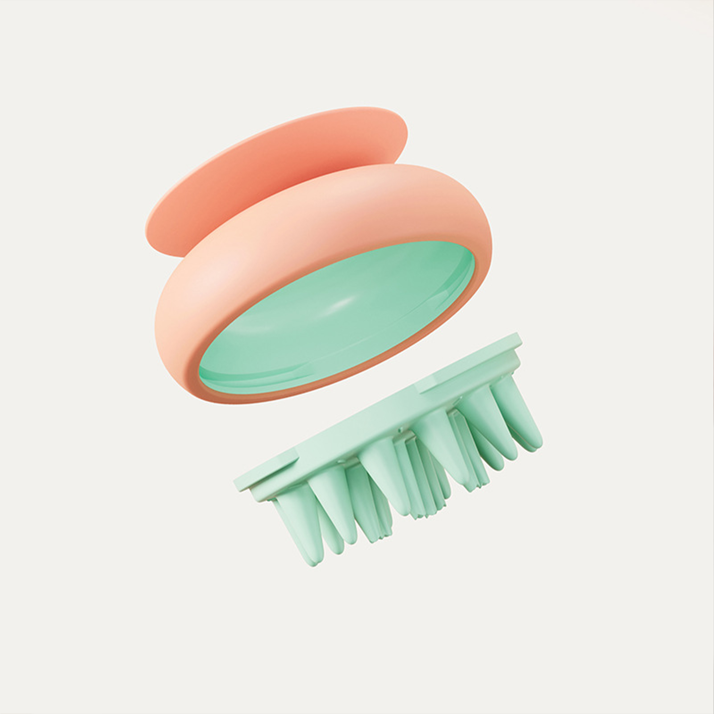 Abs Household Suction Cup Hair Brush 3