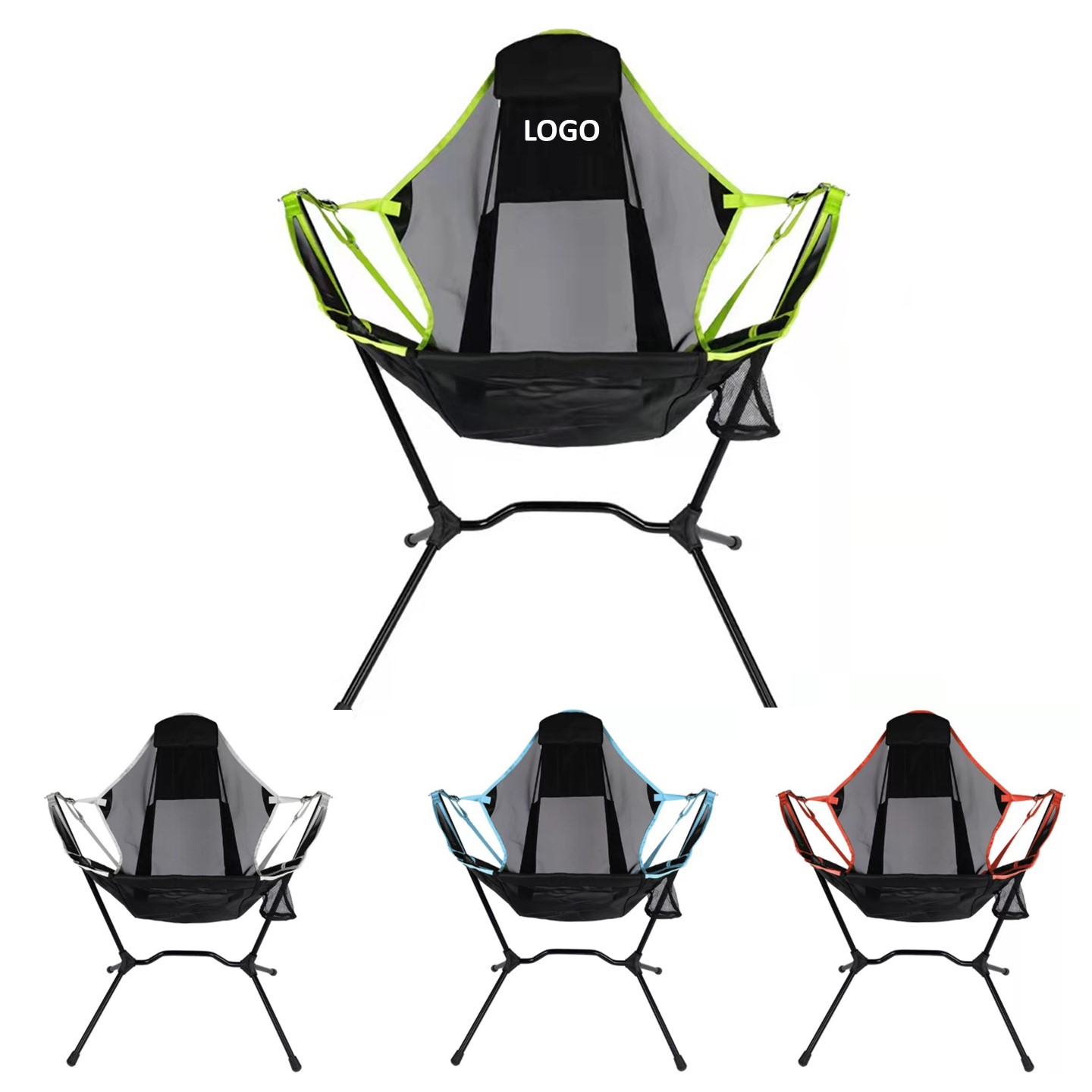 Foldable Mesh Outdoor Rocking Chair 4