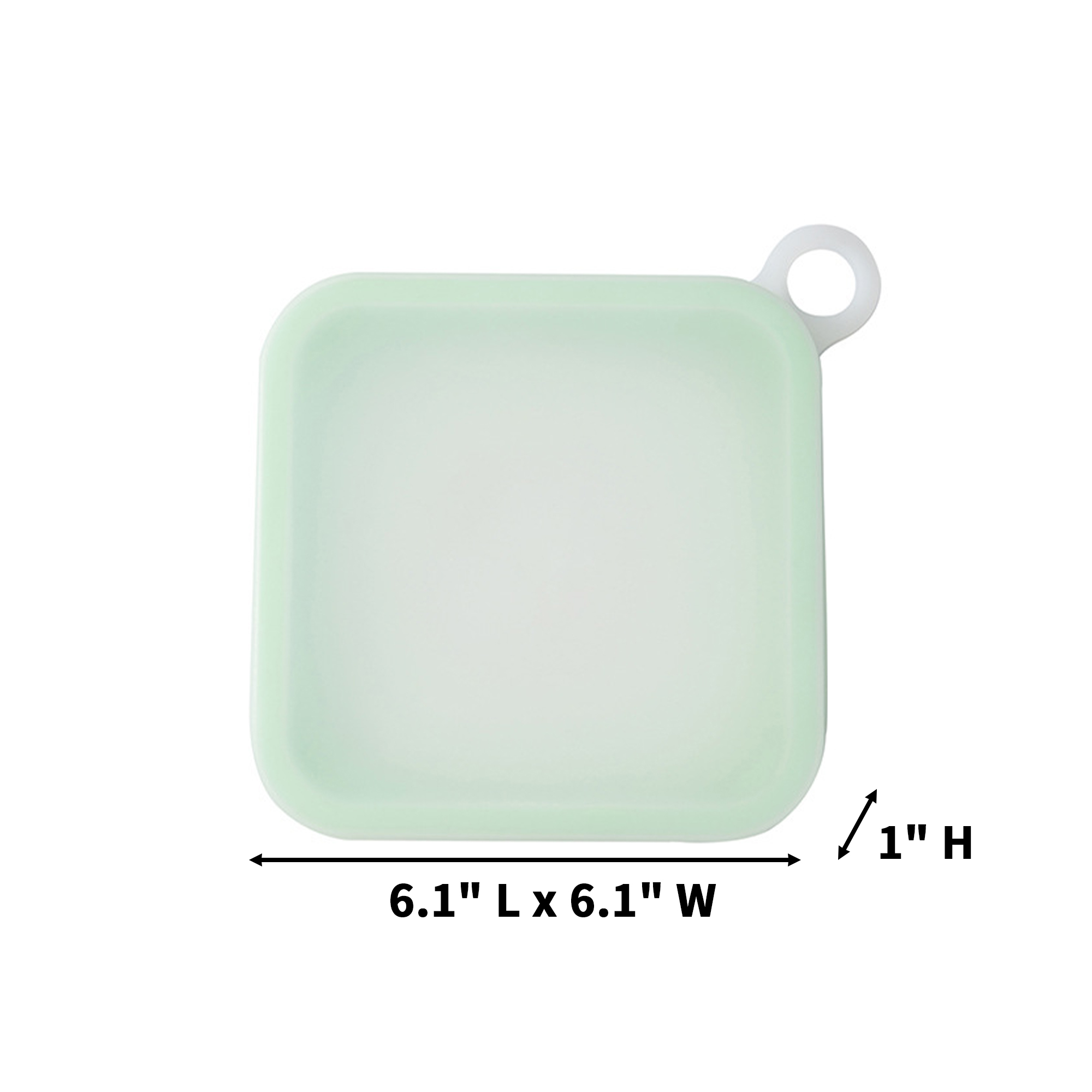 Silicone Sandwich Lunch Box Foldable Square 15 Ounce 2