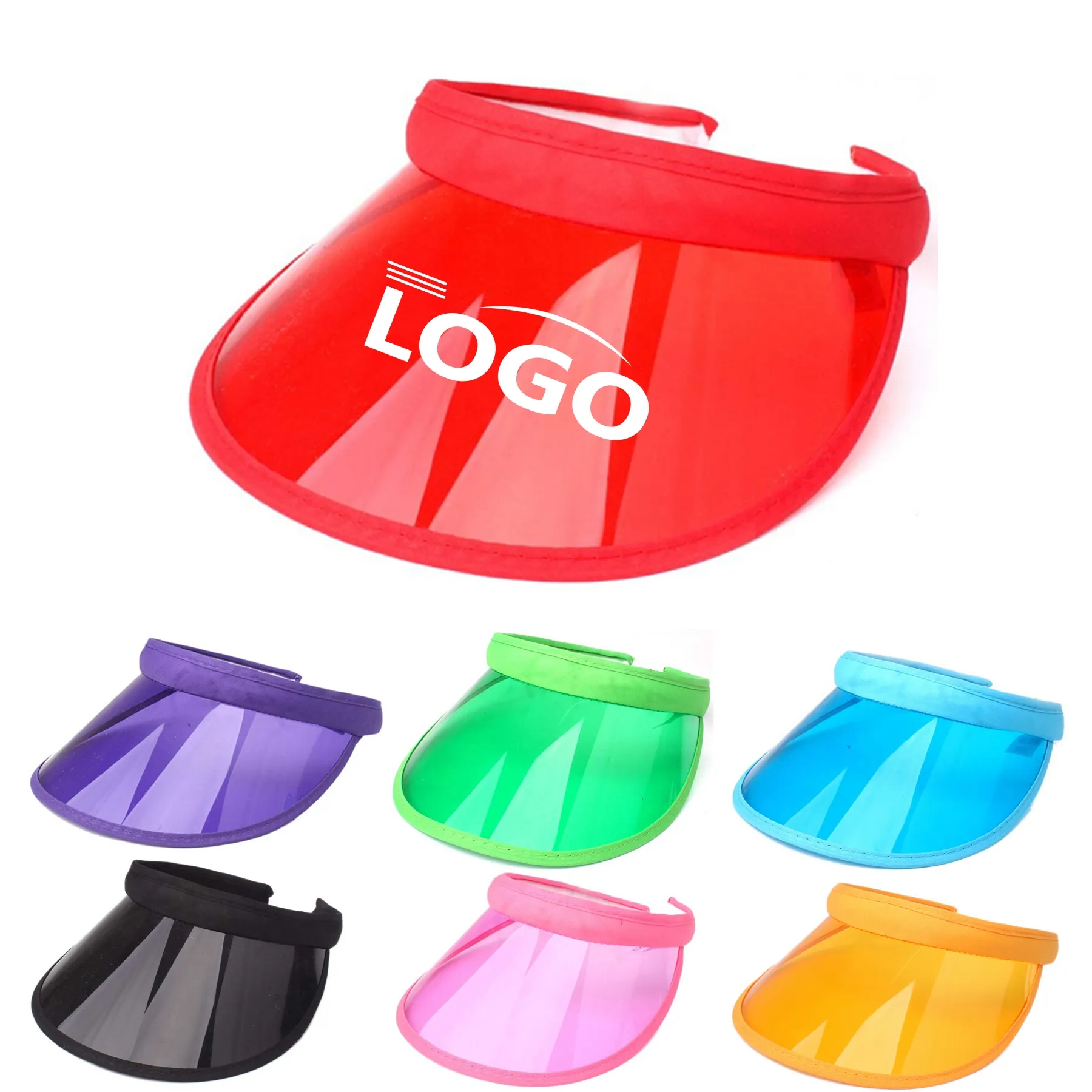 Unisex PVC Clear Sun Visors Cap 10