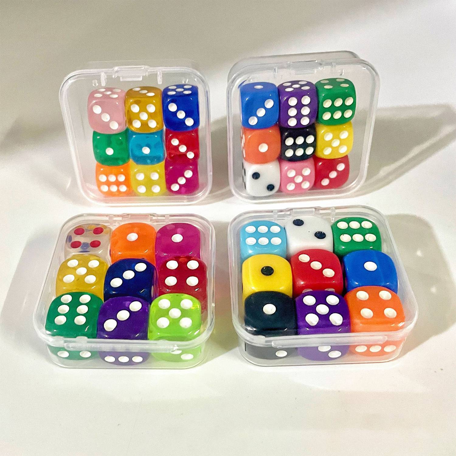 9-Pack Colorful Crystal Gaming Dice 5
