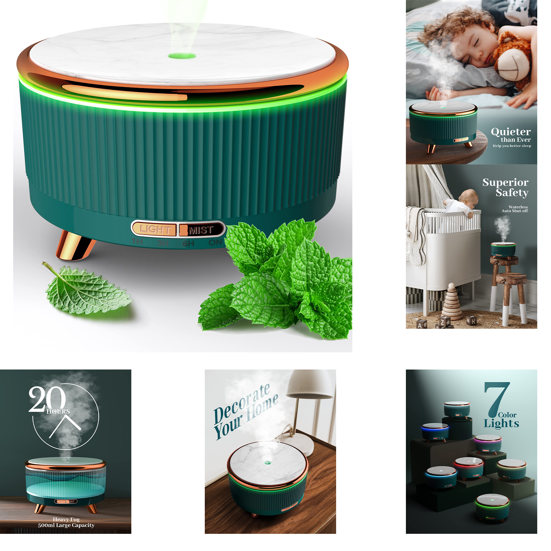 500ml Diffusers for Essential Oils Large Room 2