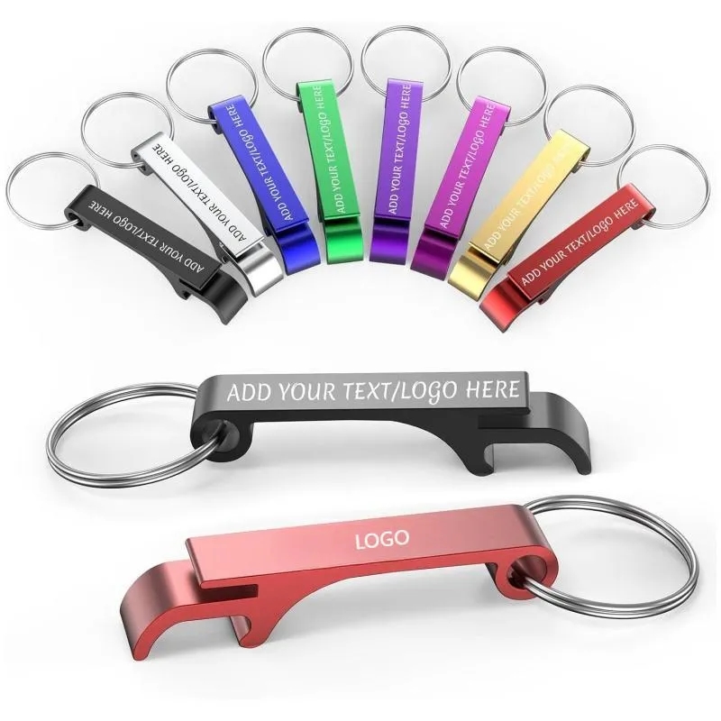 Colorful  Can Bottle Opener With Keychain Ring 2