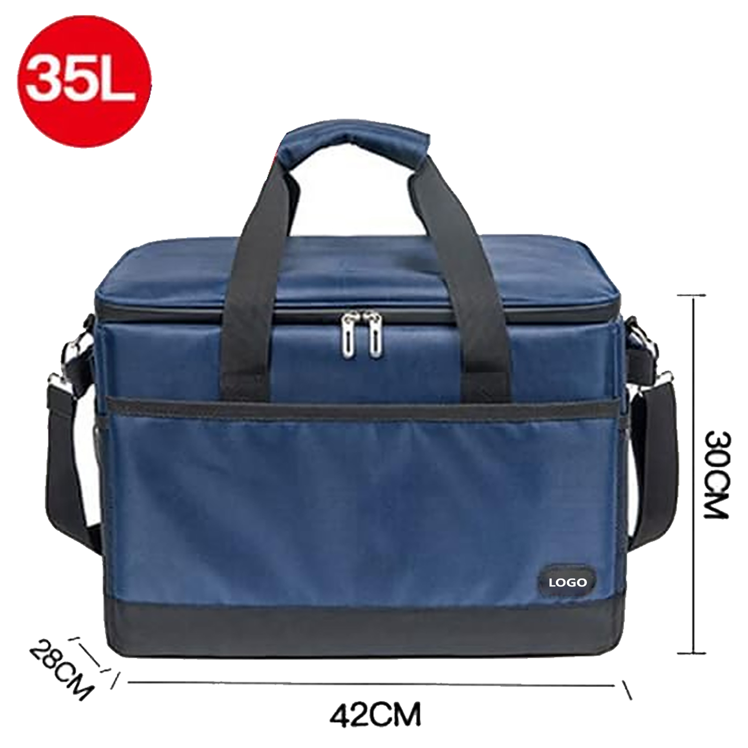 LARGE COOLER LUNCH BAG- BLUE, 35L 2