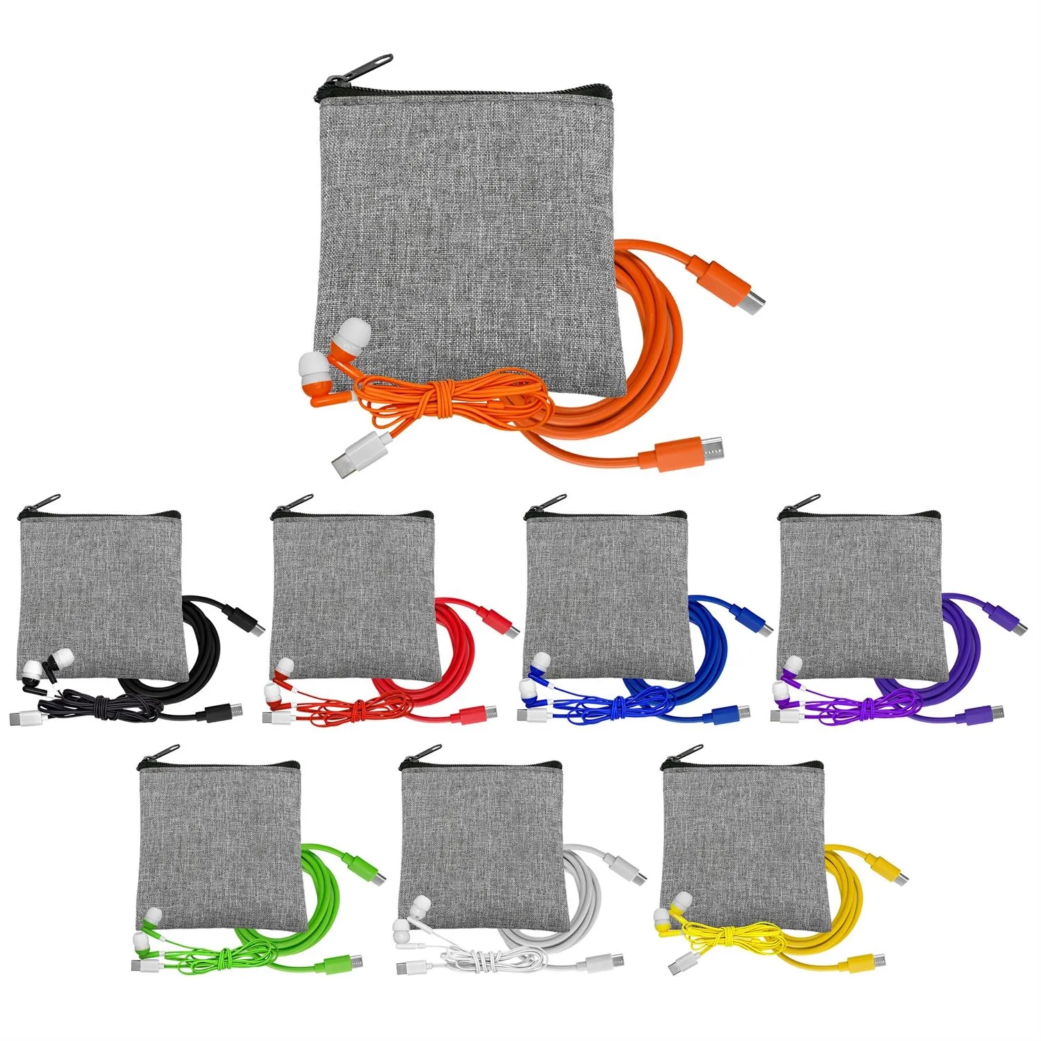 Recycled C to C Cable & Ear Bud Set 18