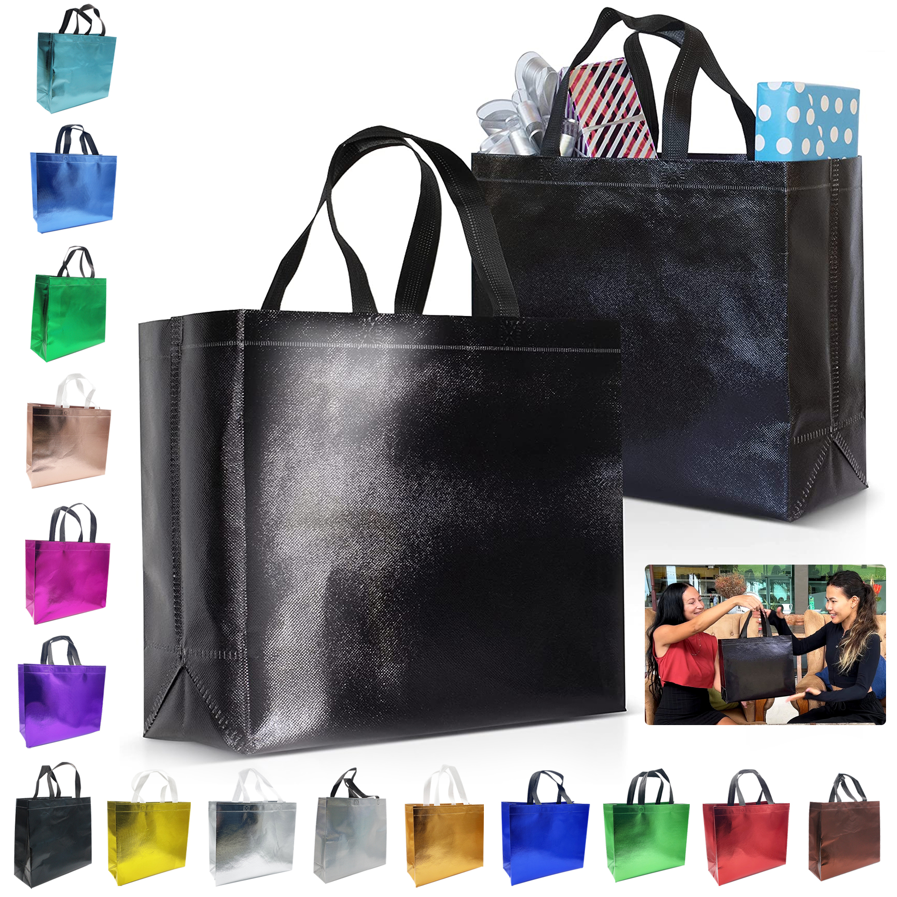Reusable Shiny Gift Bags with Glossy Finish 1