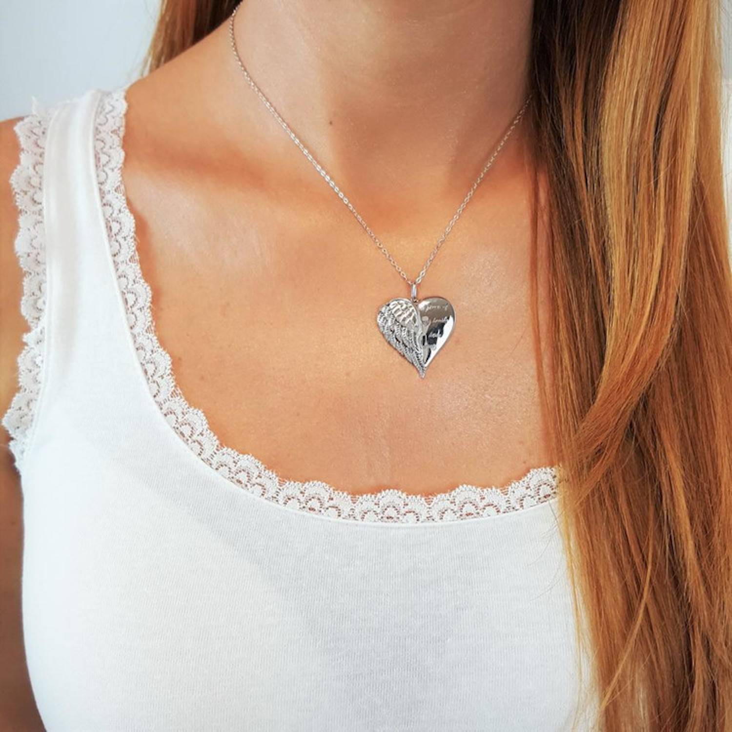 Angel Wings Heart Necklace 4