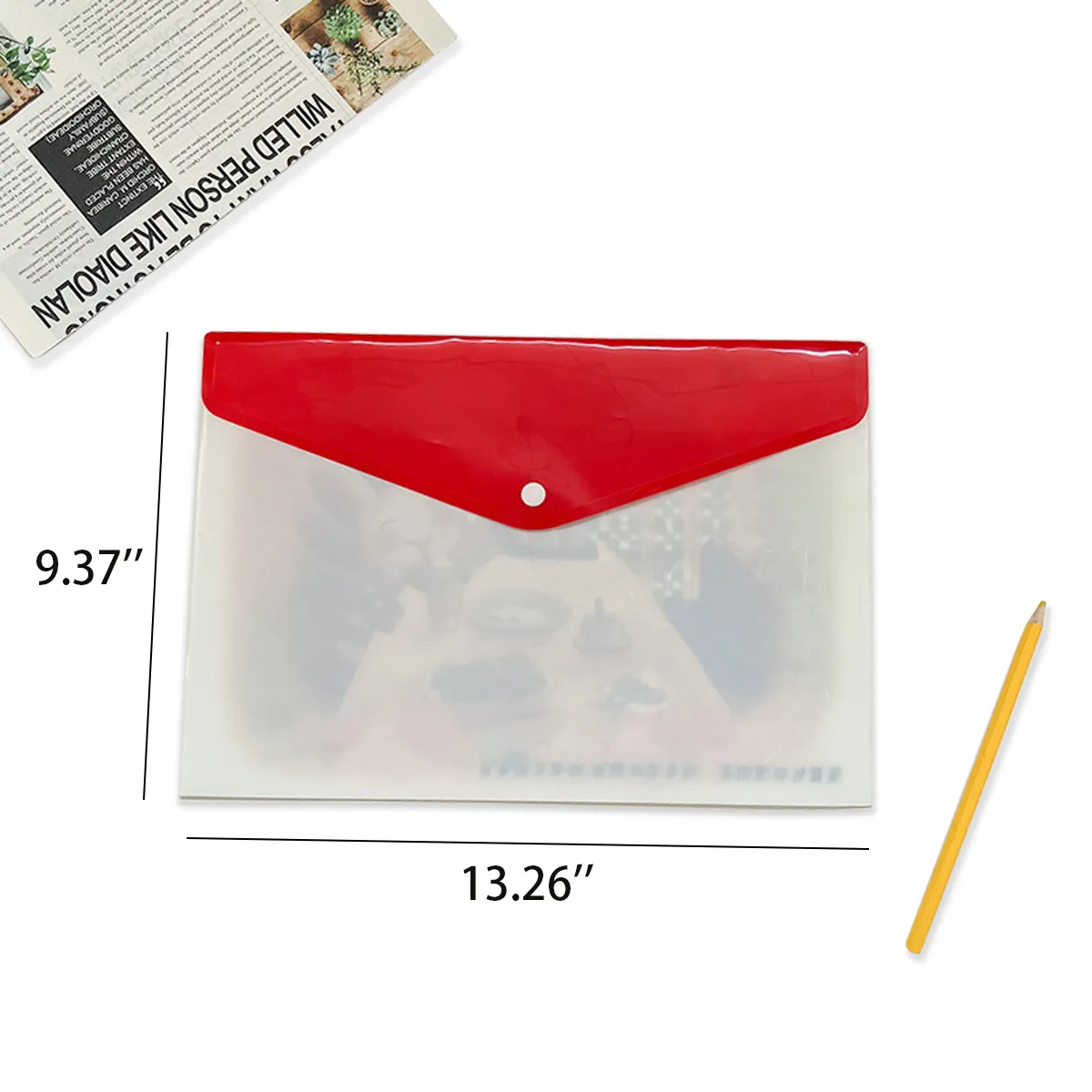 A4 Size PP Pouch Plastic Document File Clear Folder 4