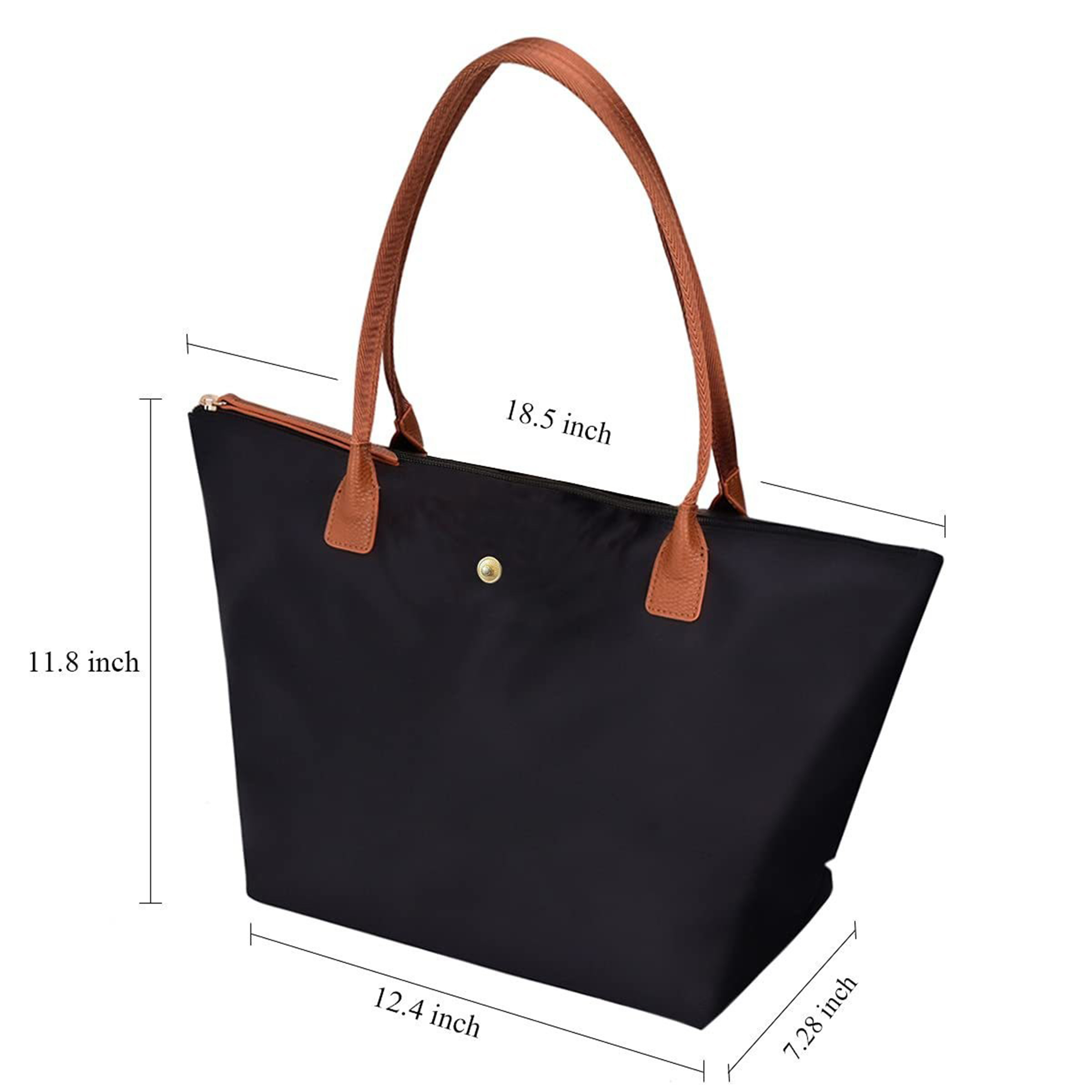 Oxford Foldable Large Capacity Handheld Shopping Bag, custom tote bag with logo imprint 2