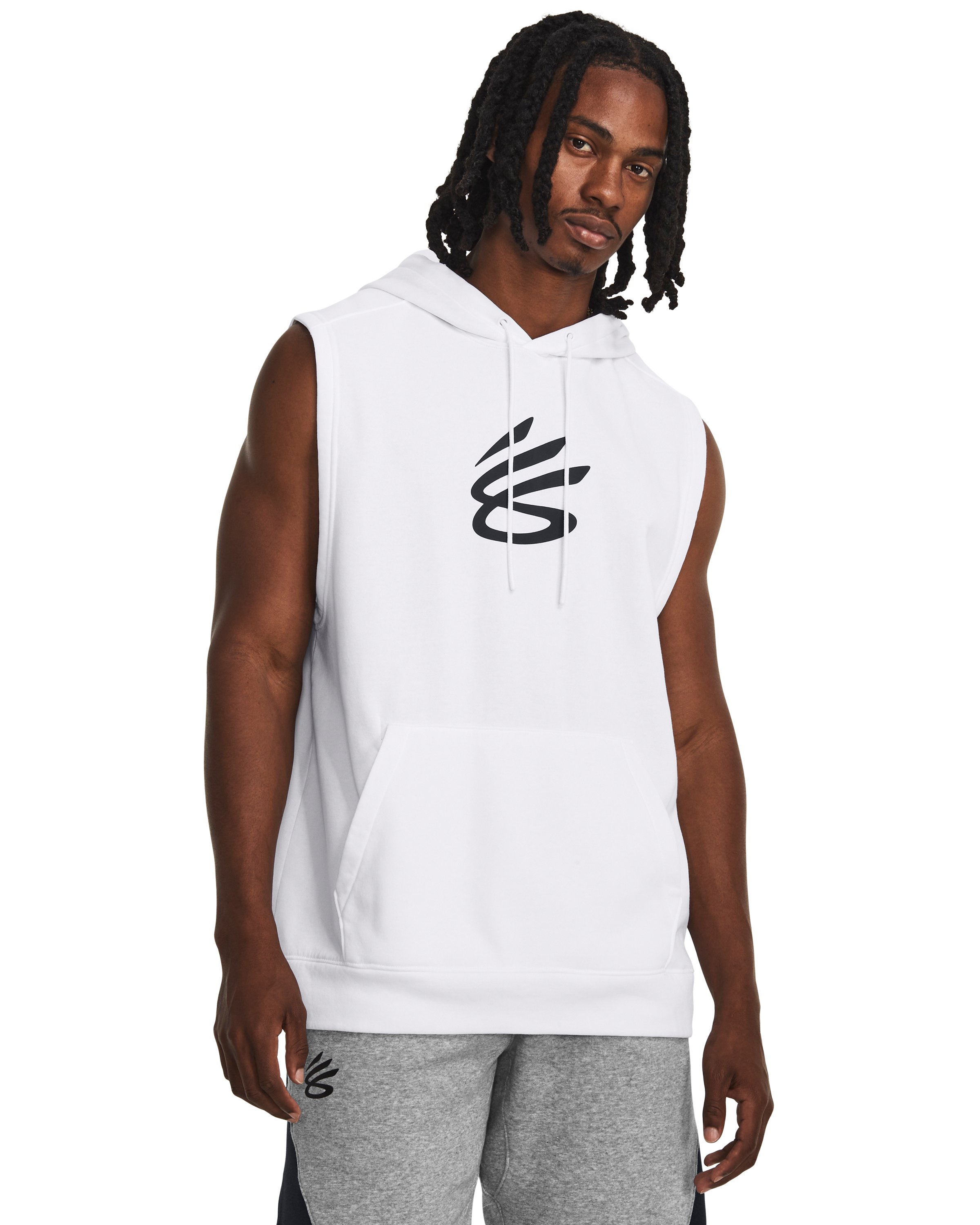 Curry Fleece Men's Sleeveless Hoodie, custom hoodie or sweatshirt with logo imprint 3