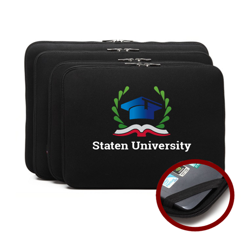 Laptop Sleeve with Full Zip and Elastic Corners - Neoprene 2