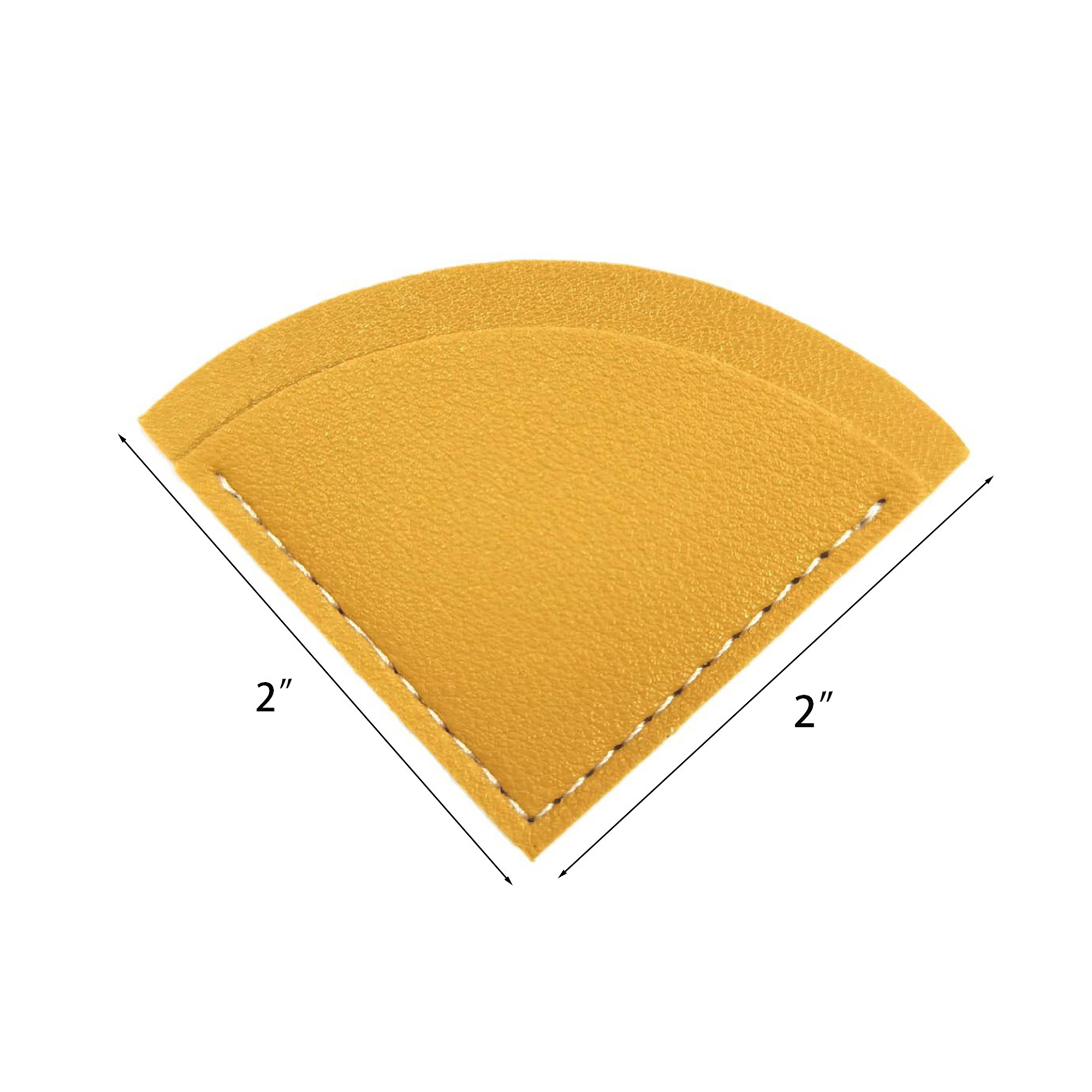 2in PU Leather Fan Shape Bookmark 3