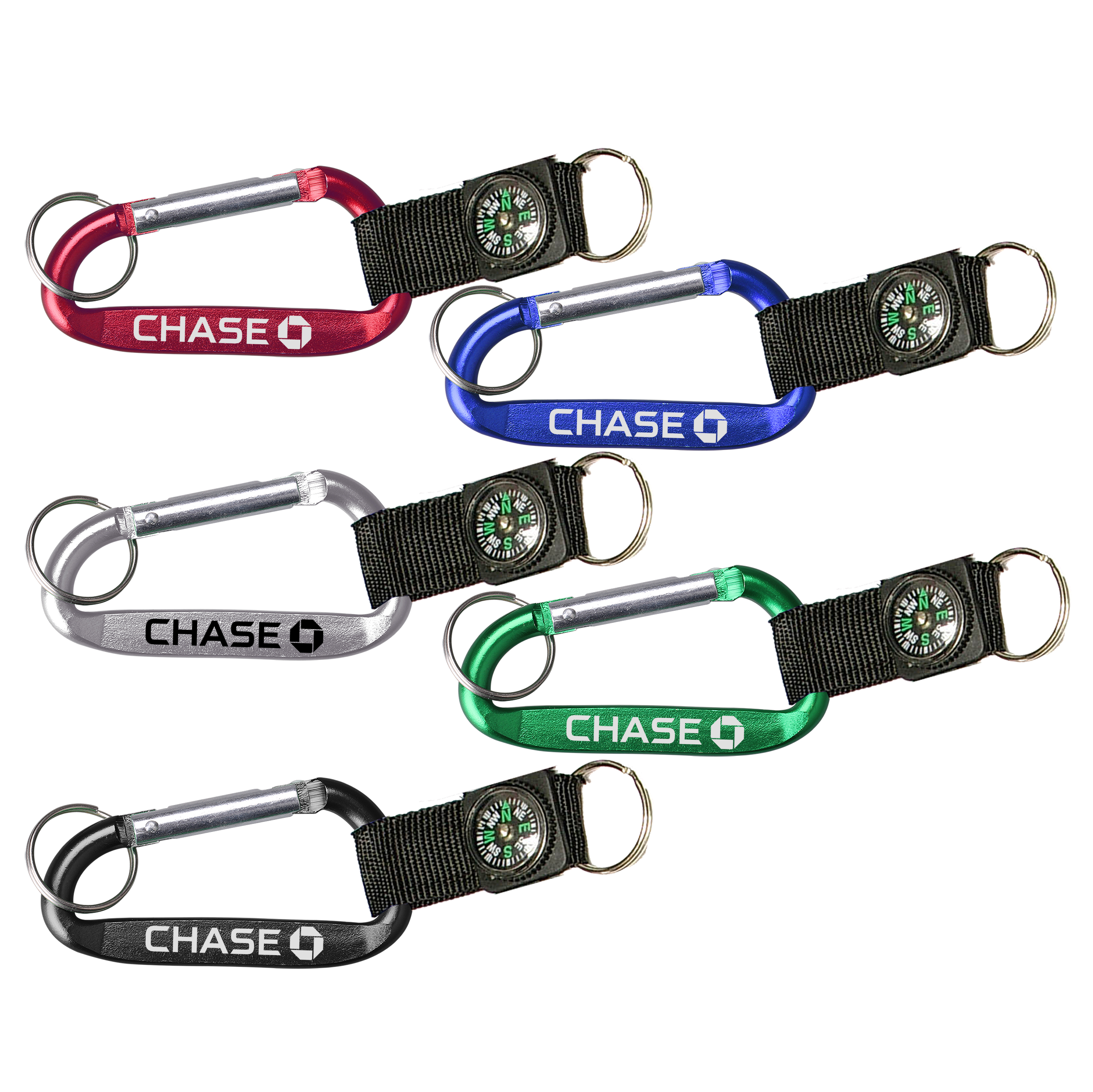 Monster Carabiner with Compass and Split Key Ring