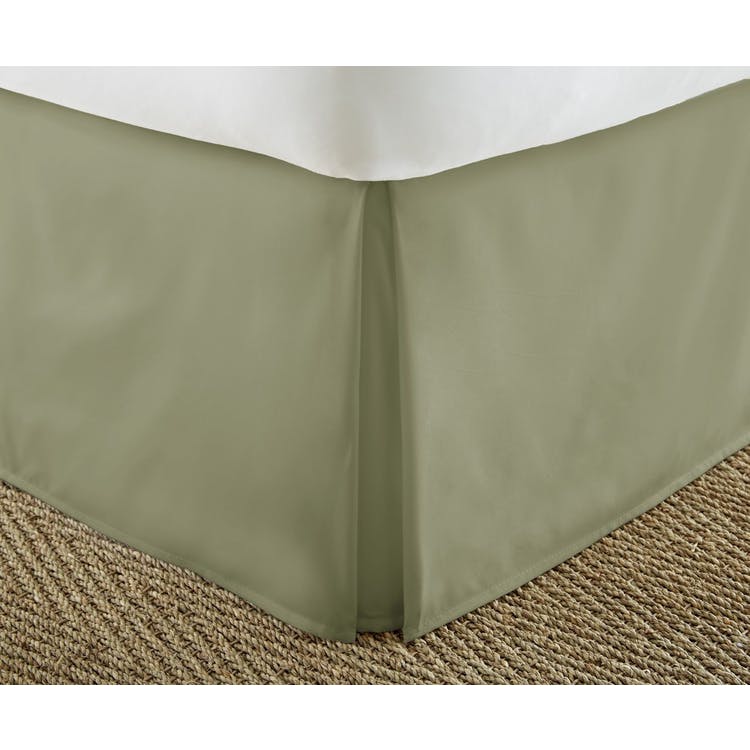 Premium Bed Skirts - Sage King Pleated 2