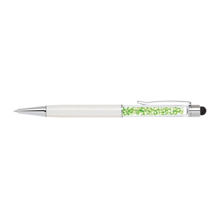 Brass stylus pen with matching crystals and barrel colors 18