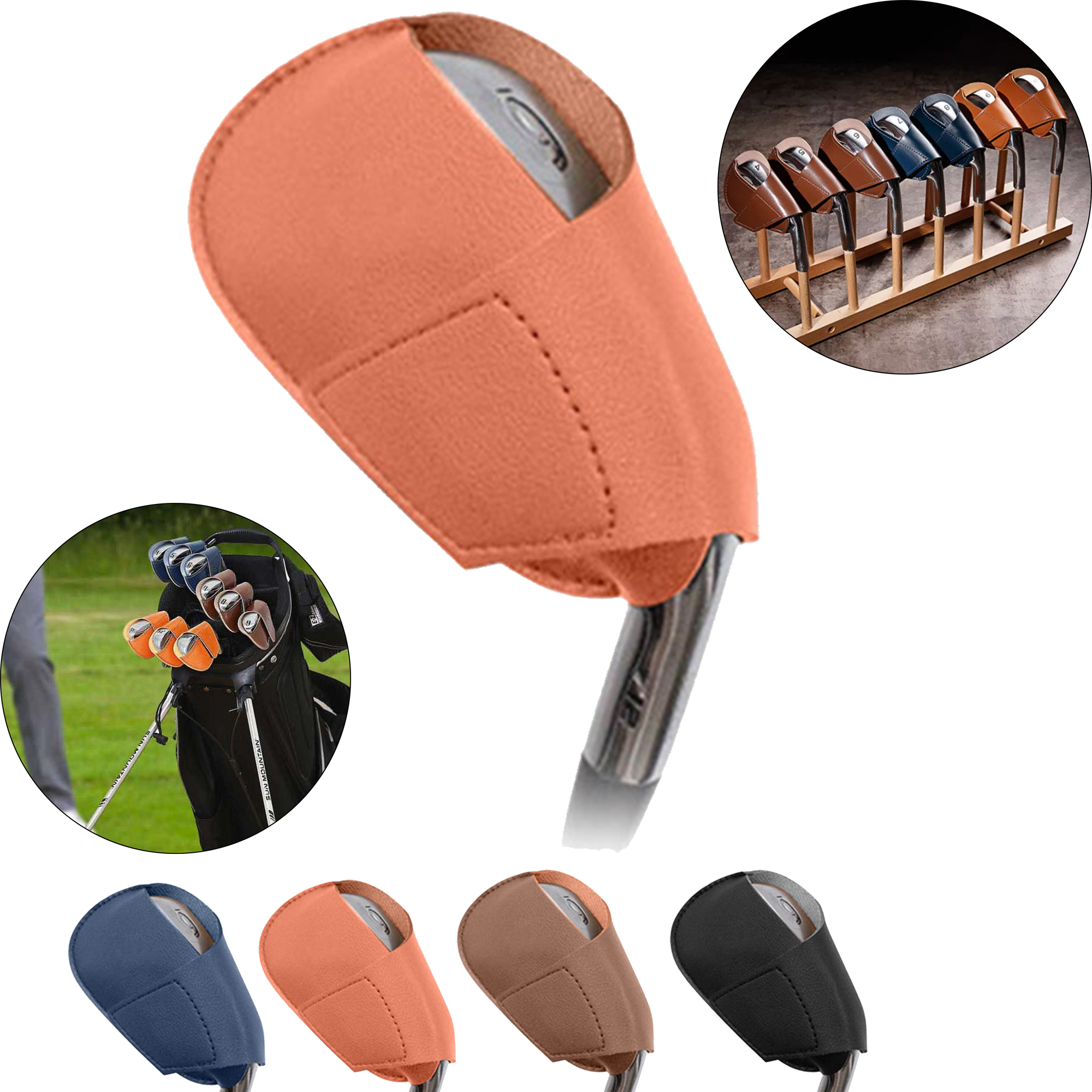 Premium PU Leather Golf Iron Covers 2
