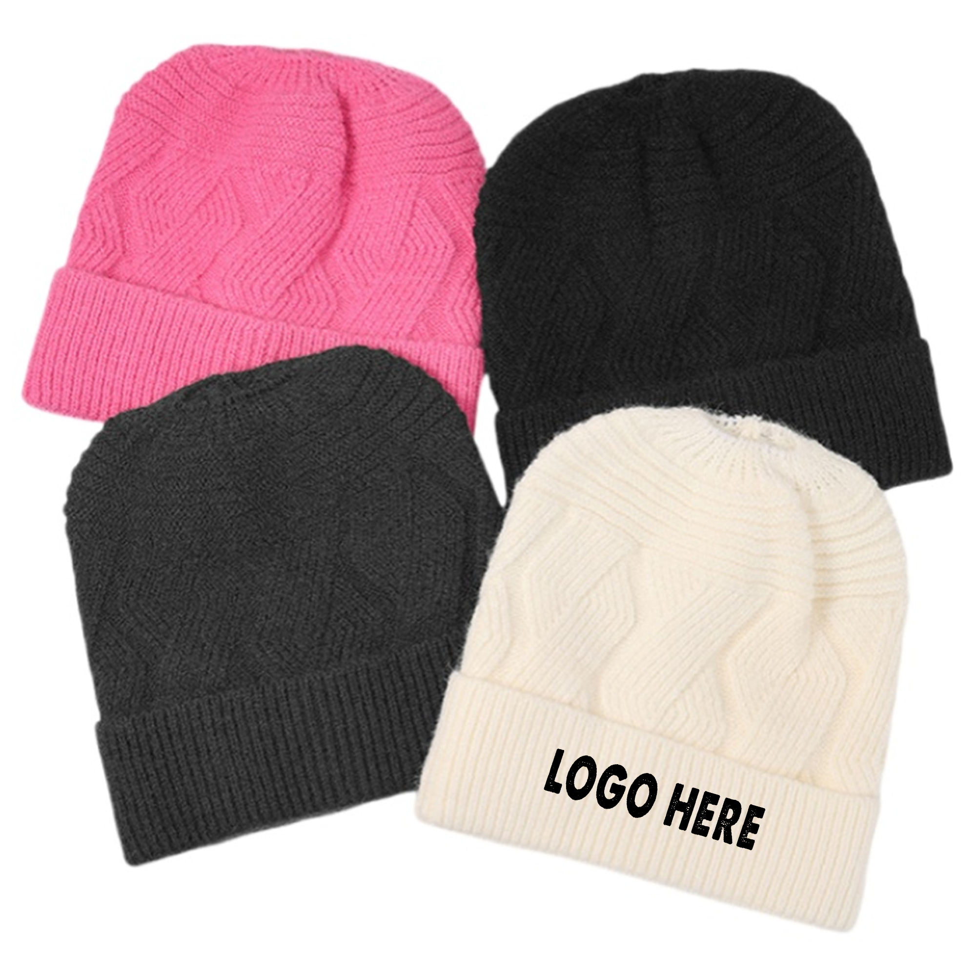 Winter Knitted Ponytail Beanie Hat 2