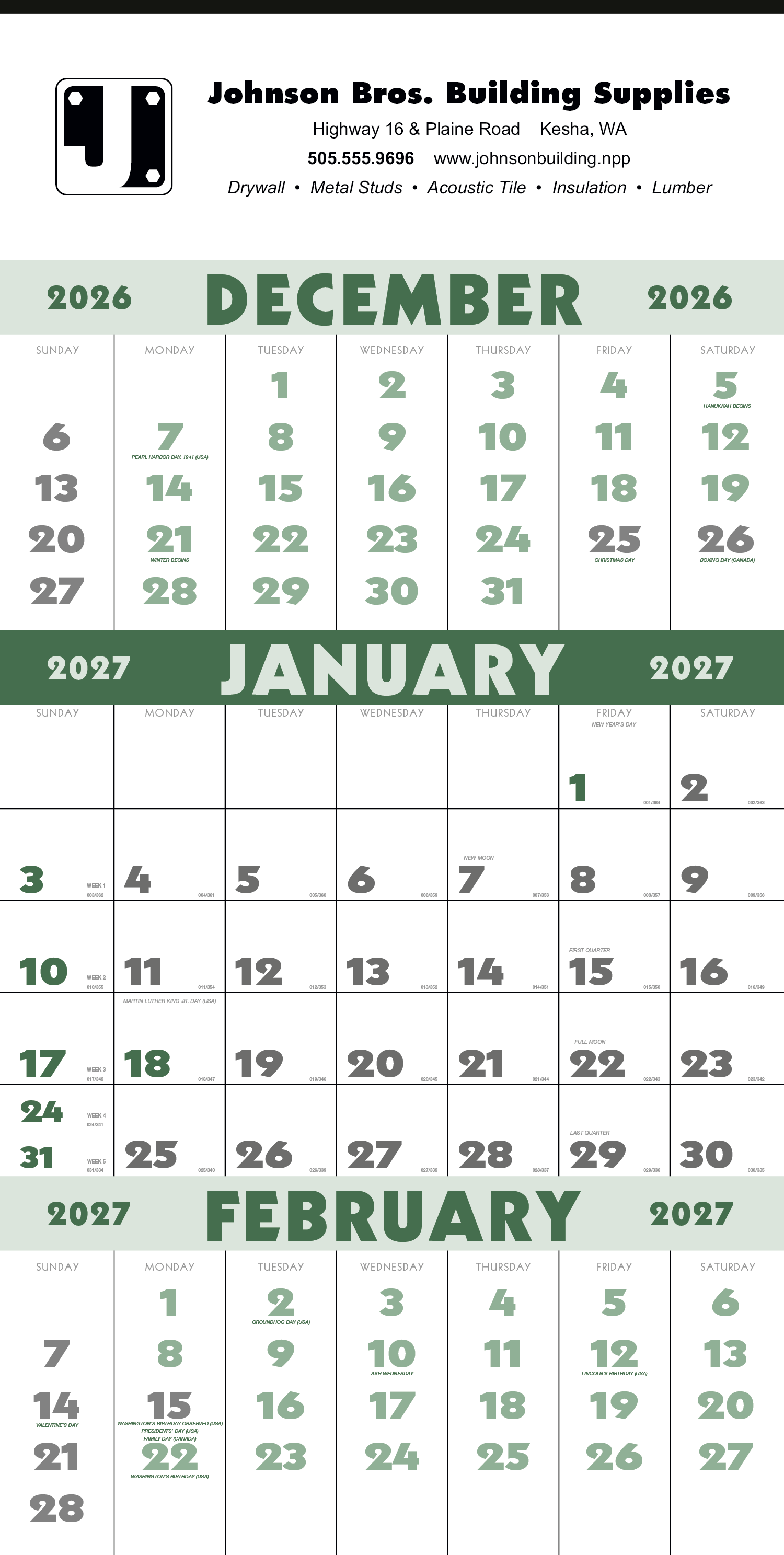 Triumph® Calendars 3-Month Planner (12 Sheet) 5