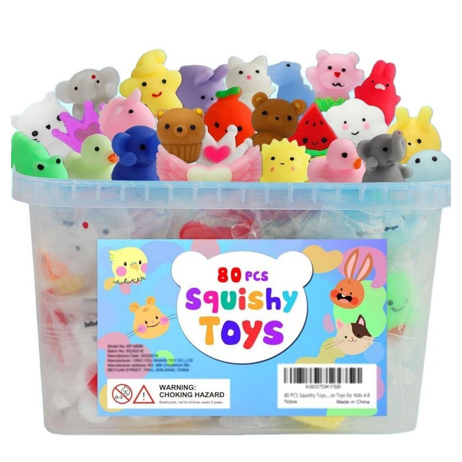 80PCS Animal Stress Relief Squishy Toys Set 10