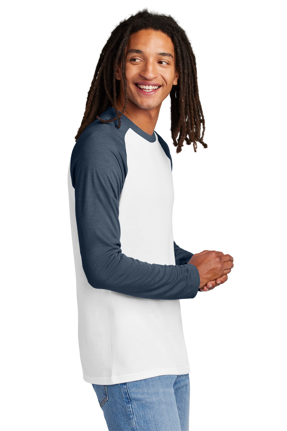 Allmade Unisex Tri-Blend Long Sleeve Colorblock Raglan AL6009 26