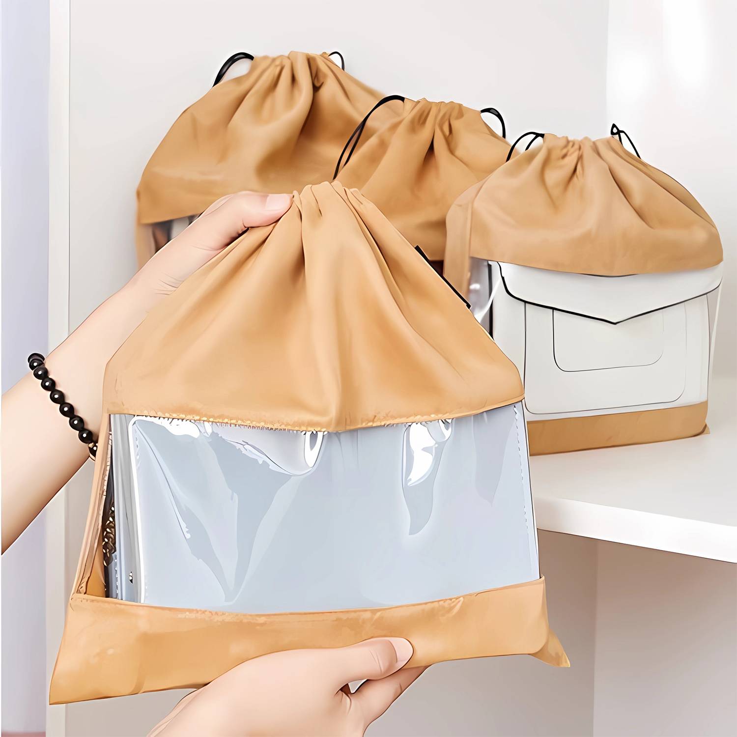 Drawstring Bags W/ Clear View Window 4