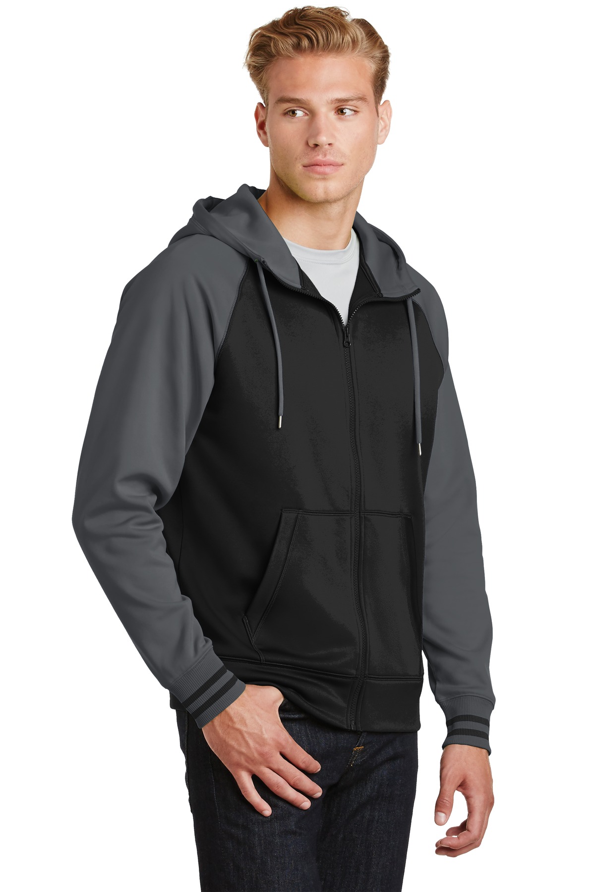 Sport-Tek Sport-Wick Varsity Fleece Full-Zip Hooded Jacket. ST236 20