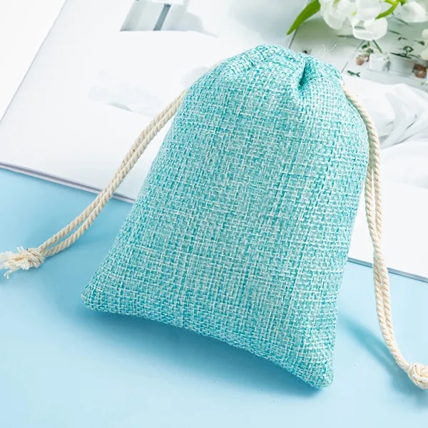 Custom Linen Drawstring Bag 4