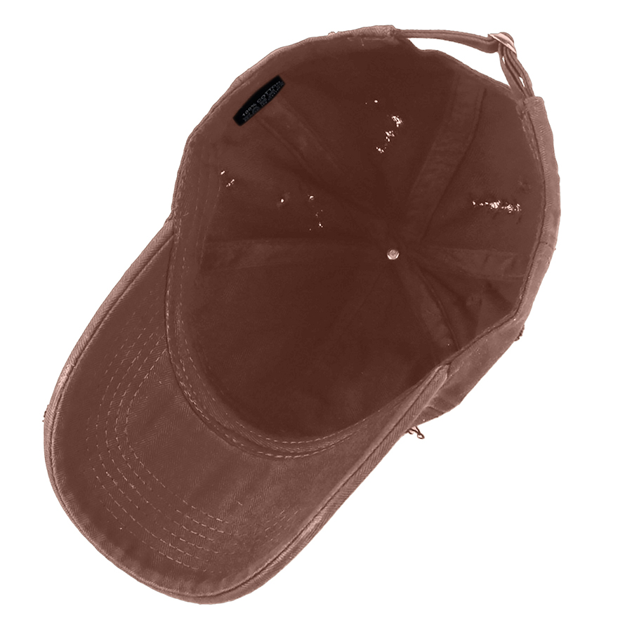 Stock Solid Color Ripped Cotton 6-Panel Baseball Cap 18