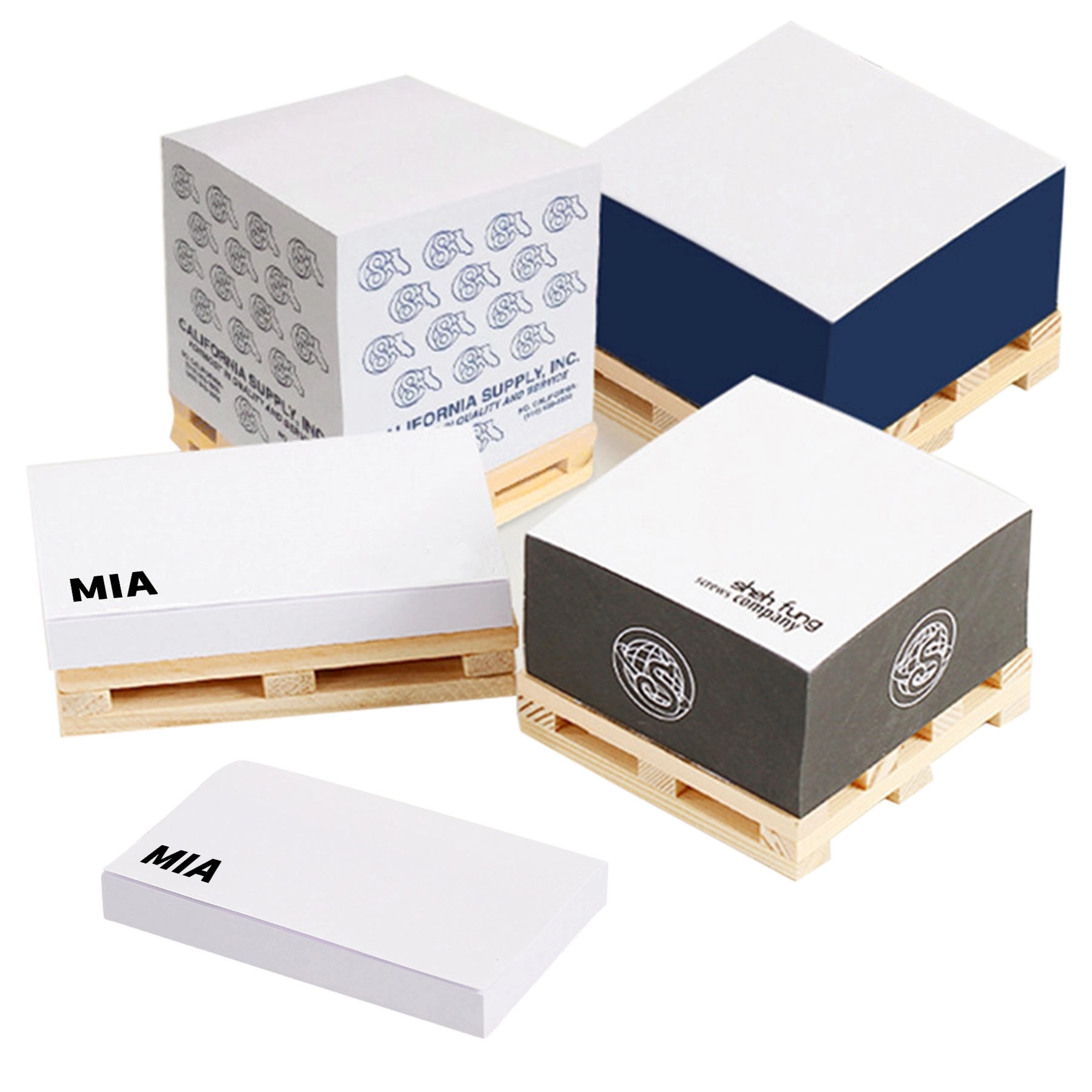 Note Pad With Wood Pallet Cube 1