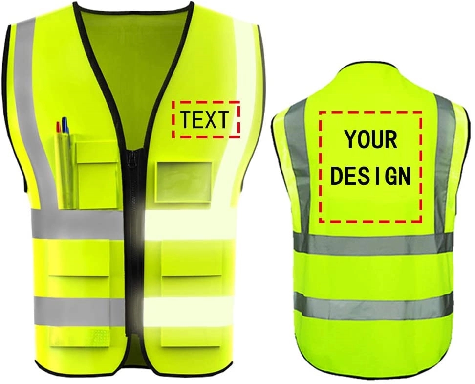 Reflective Vest Safety Workwear, custom uniform with logo imprint 1