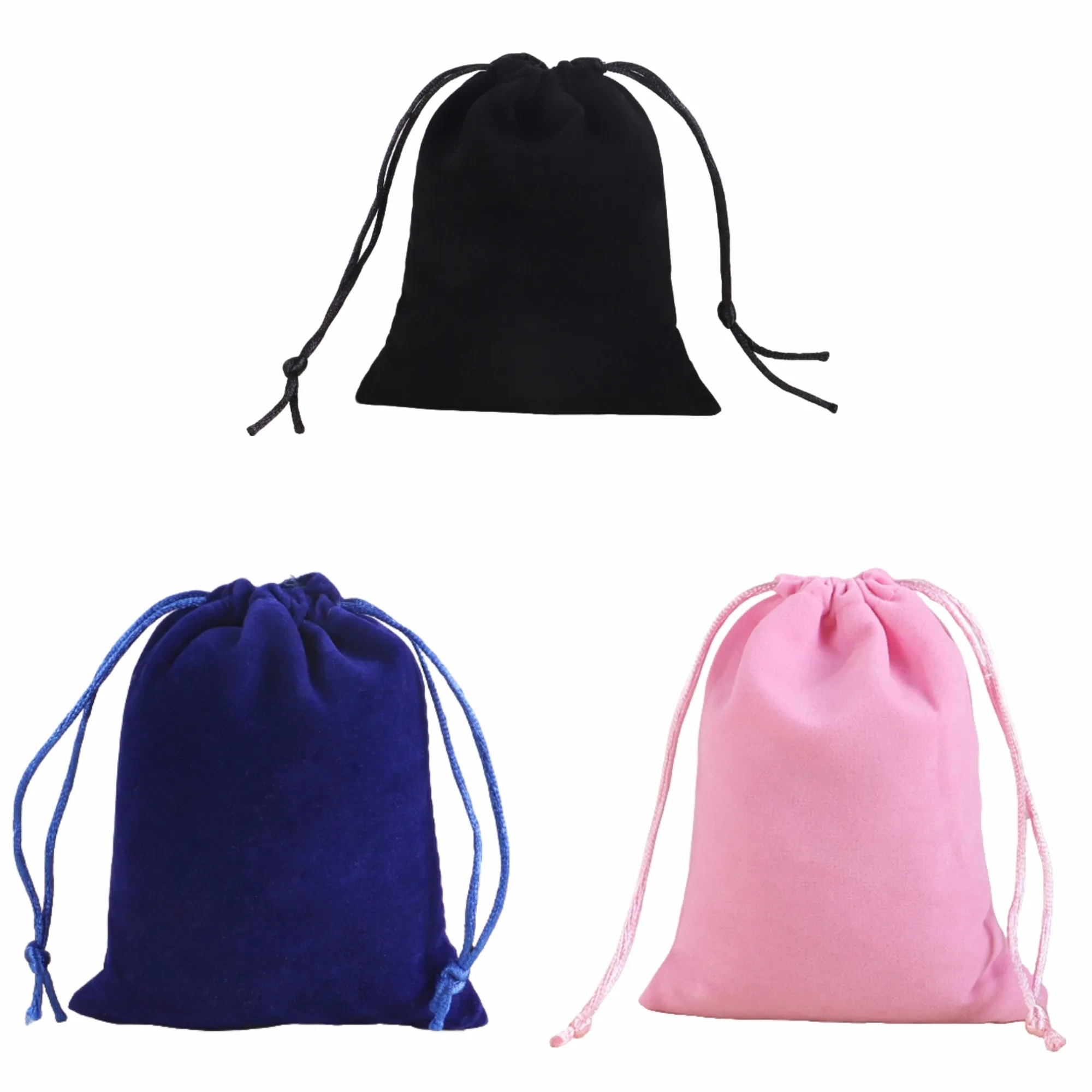 Short Plush Drawstring Storage Pouch 4