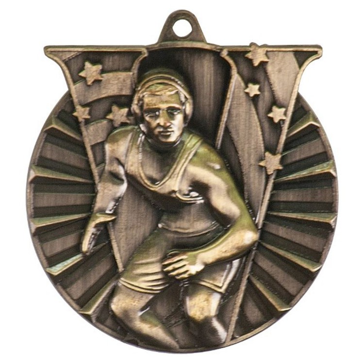 Wrestling Victory Medal 2" 1