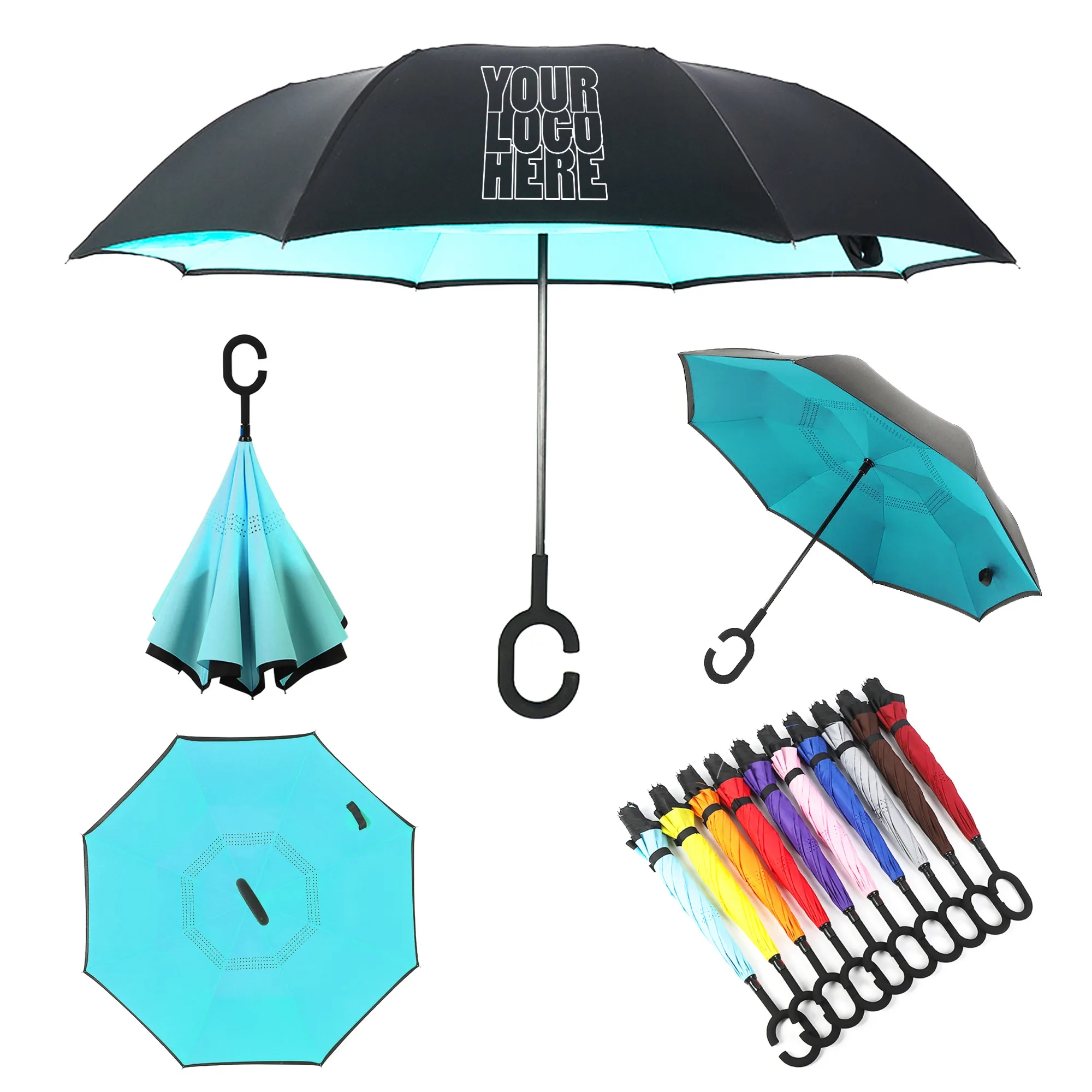 Deluxe Inverted Reverse Umbrella MOQ50pcs 2