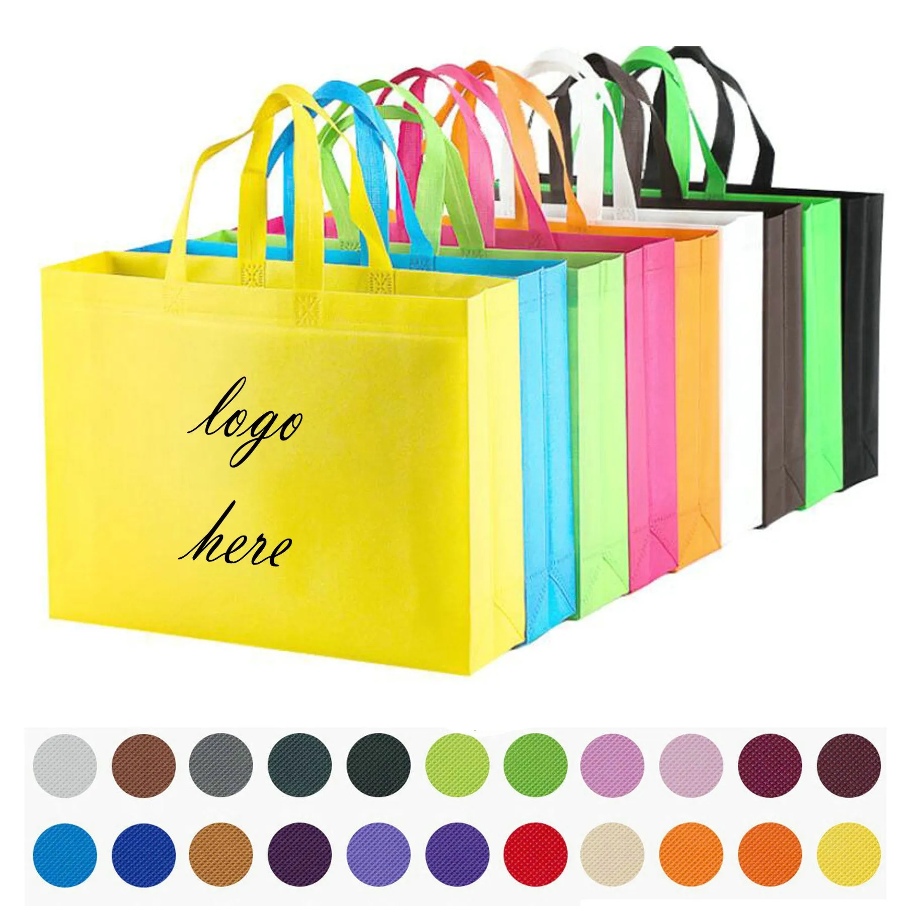 Foldable Large Colorful Reusable Grocery Shopping Bags 2