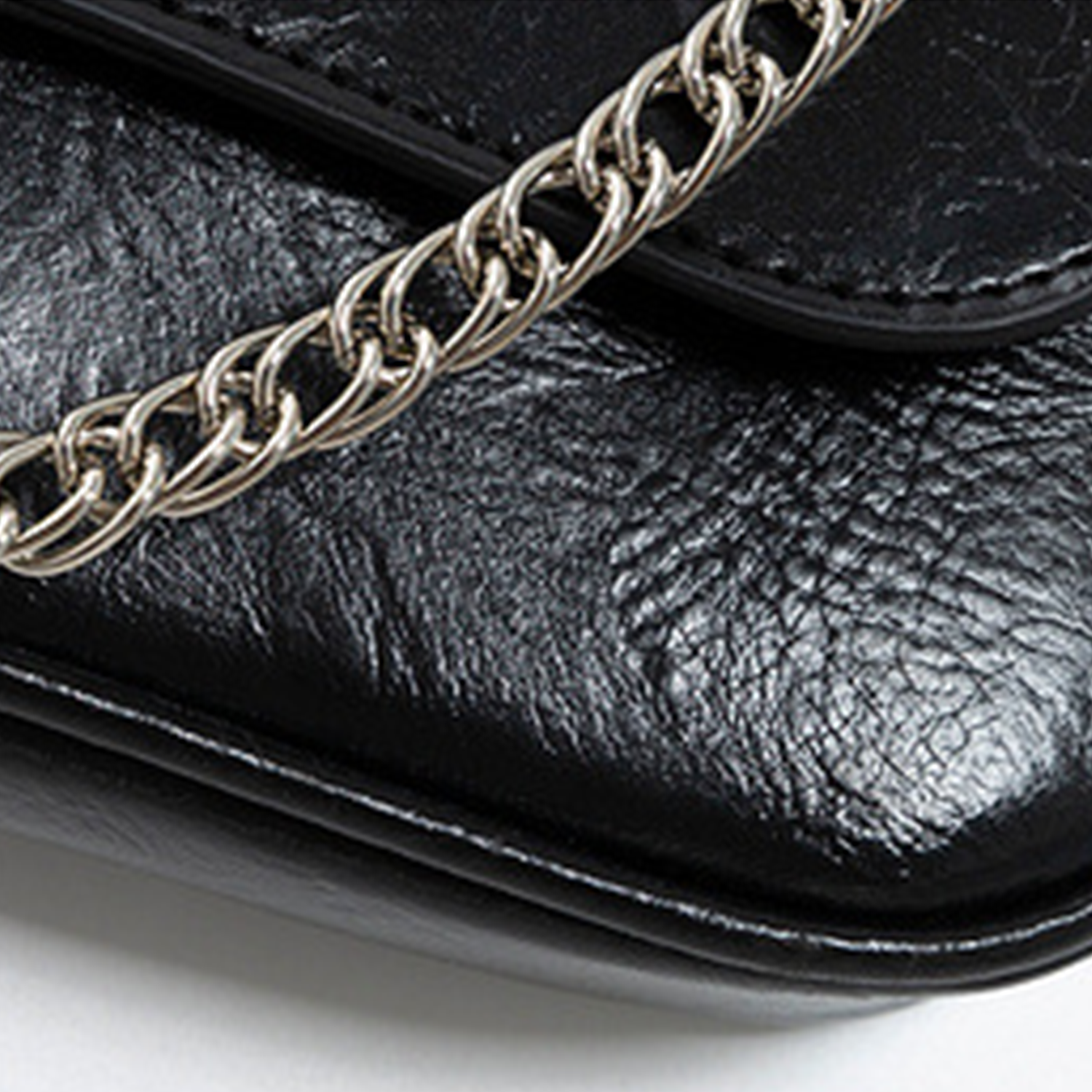 PU Leather Fashion Chain Pearl Shoulder Tote Bag 4