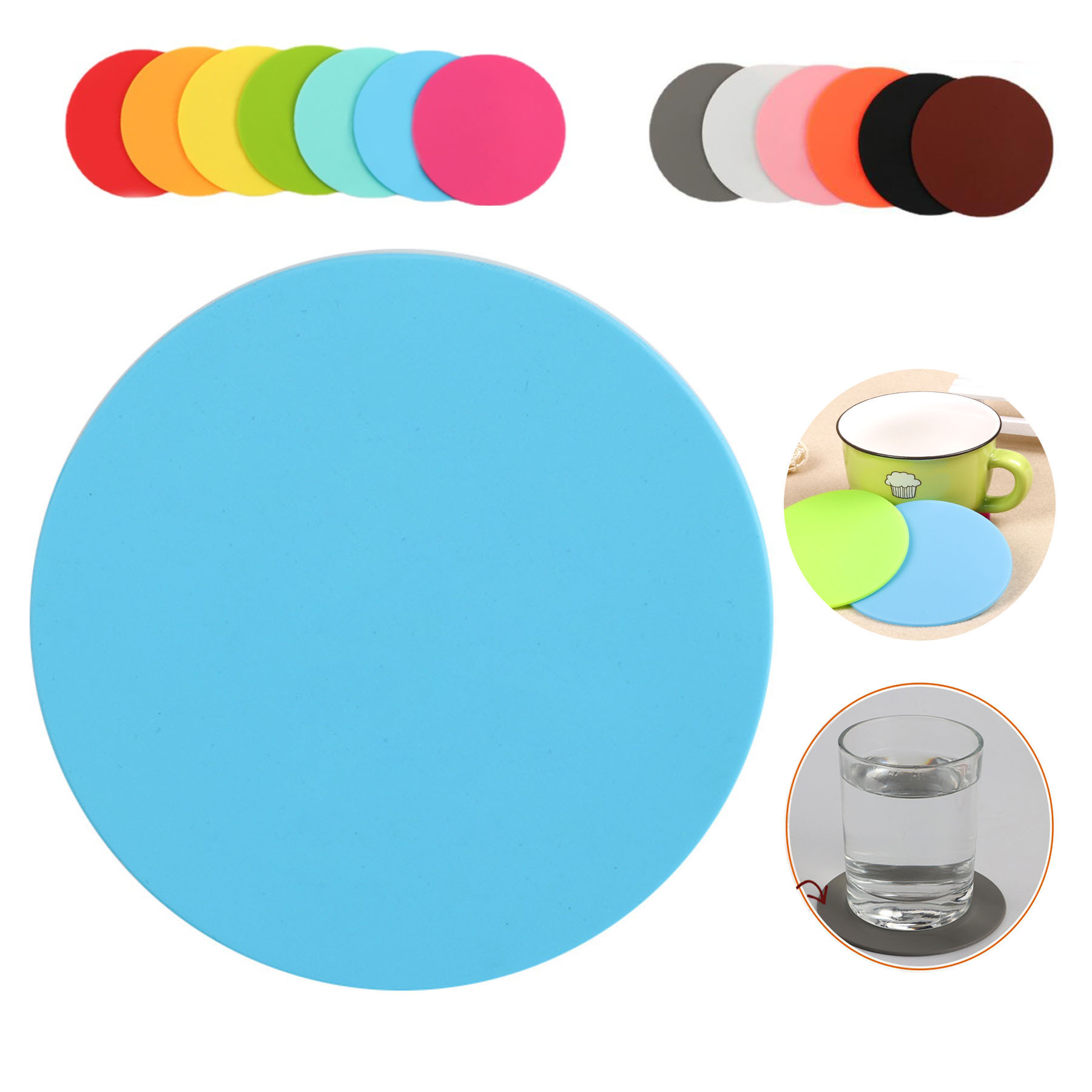 Round Silicone Heat Insulation Cup Mat 2