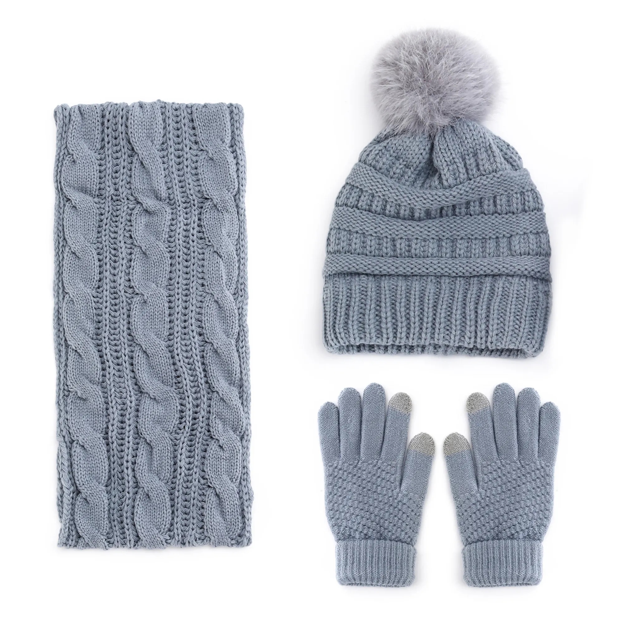 Touchscreen Gloves And Scarf Set 6