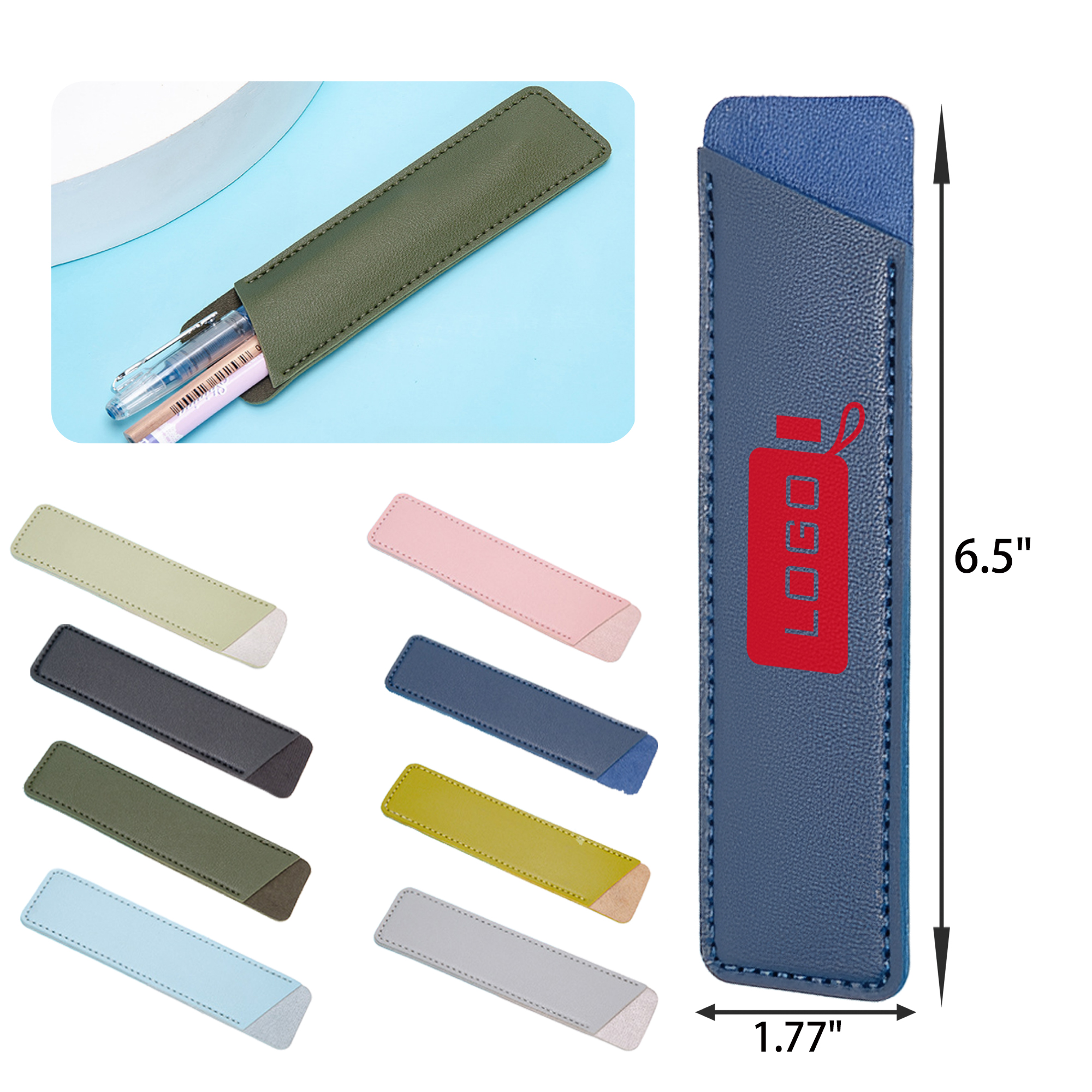 PU Leather Stylish Pen Sleeve Pouch 1
