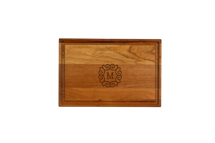 Small Cherry Cutting Board with Juice Groove 12"x8"x3/4" 2