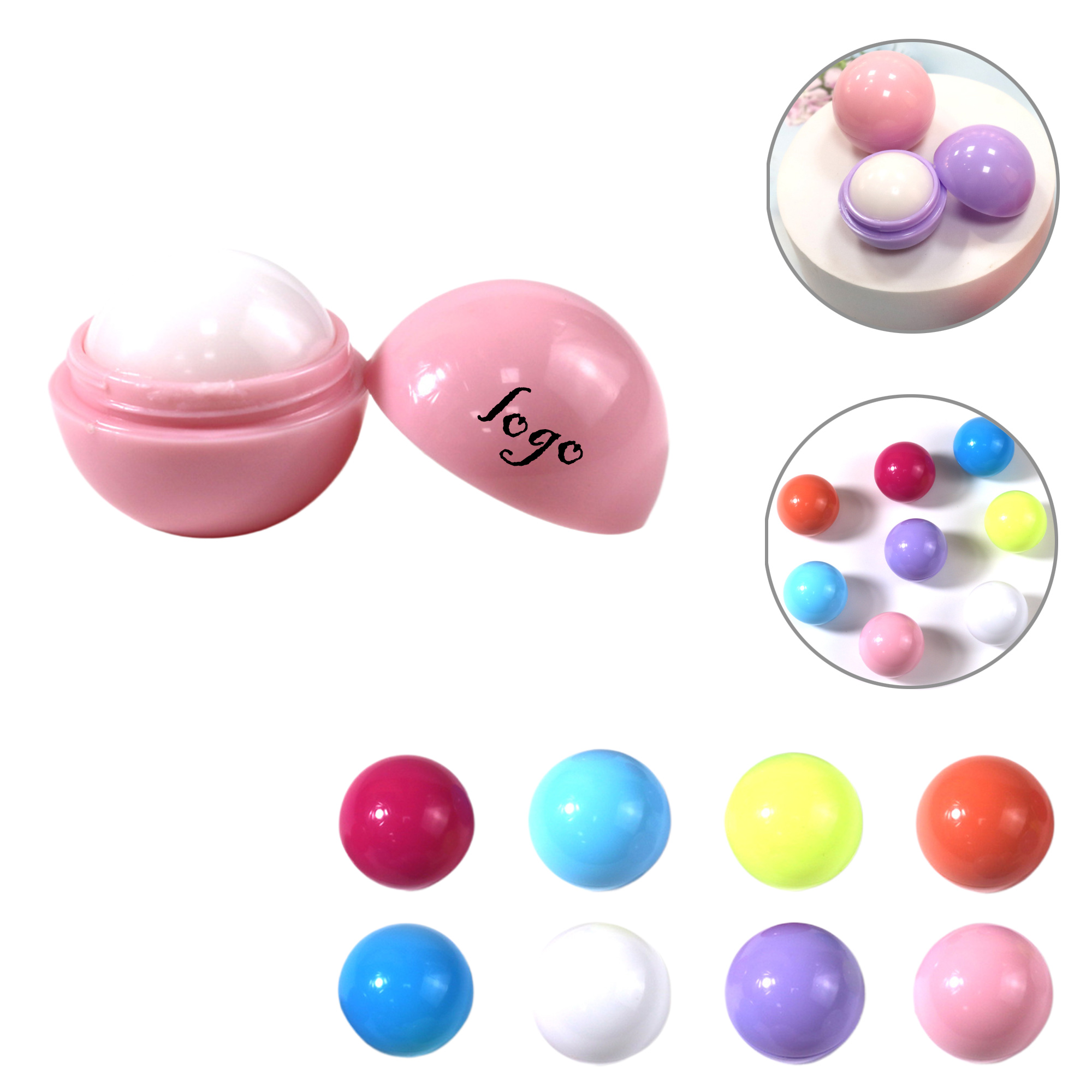 MOQ50 Creative Fruit-Scented Lip Balm Balls 7