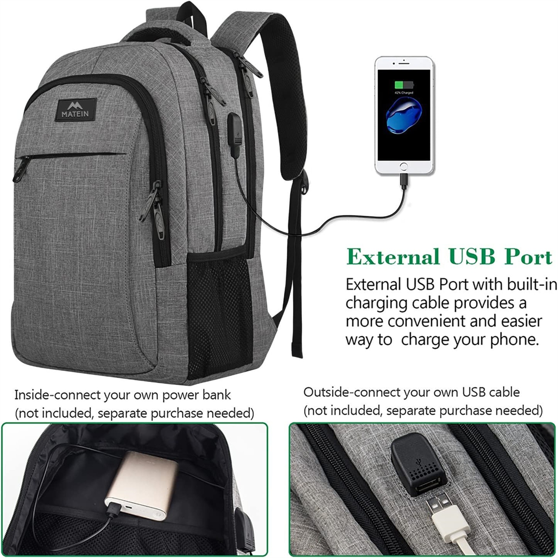 Laptop Backpack With Usb Charging Port 4