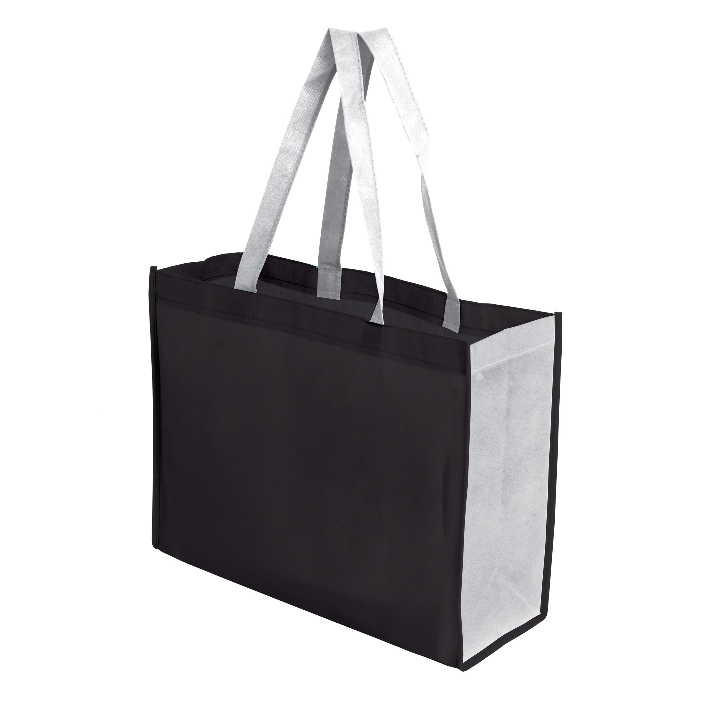 Two Toned 16" x 12" + 6" Gusseted Tote Bag 3
