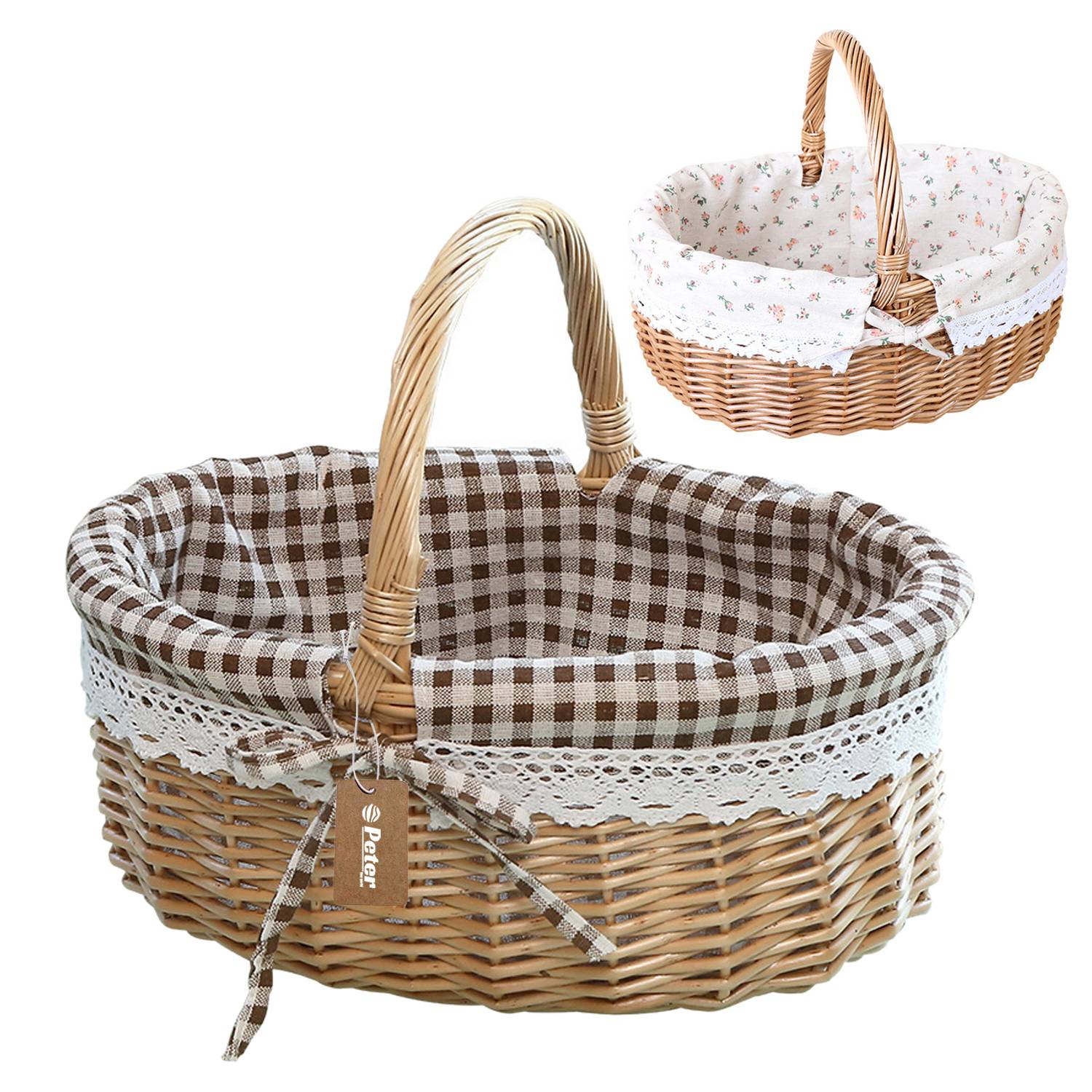 Rattan Picnic Basket With Handle 2