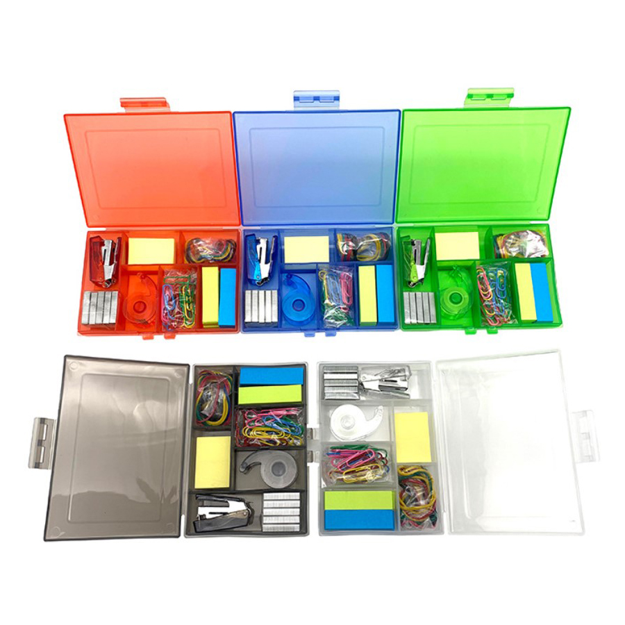 Back To School / Office Kit With Stapler, Staples, Sticky Notes, Rubber Bands, Paper Clips, And Tape 33