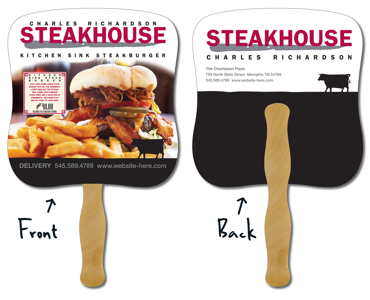 Delivery Hand Fan - 7.375x7.75 Laminated - 14 pt. 2