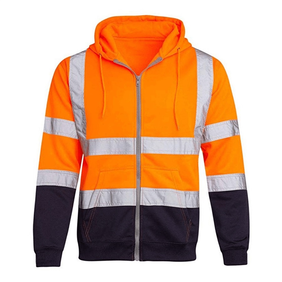 VISIPRO Reflective Colorblock Safety Full-Zip Hoodie - 280G 19