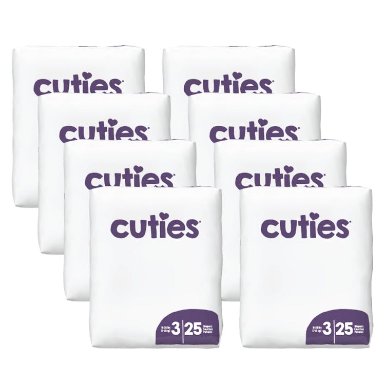 Cuties Diapers - Size 3 16-28 lbs. 200 Diapers 1
