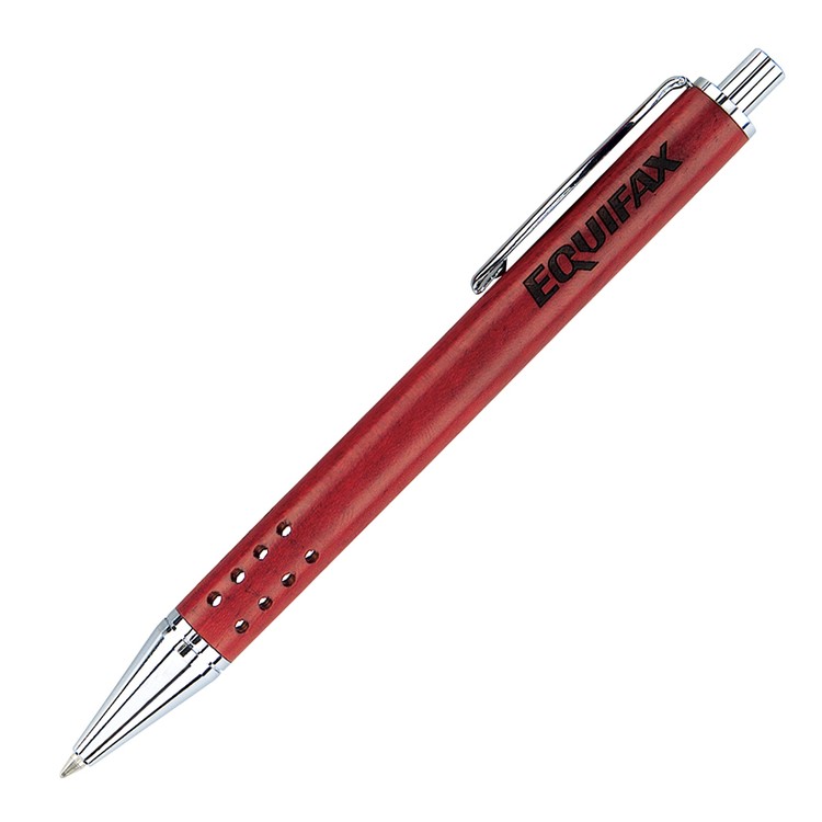 Alice II Wood Click Action Ballpoint Shiny Chrome 1