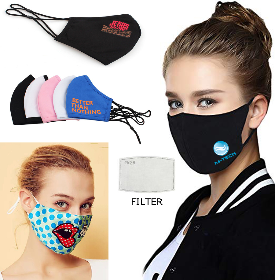 4 Ply Sublimated Reusable Face Mask w/ Carbon Filter 13